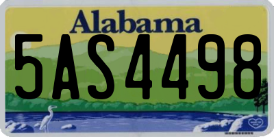AL license plate 5AS4498