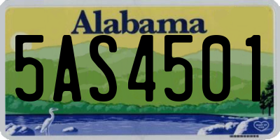 AL license plate 5AS4501