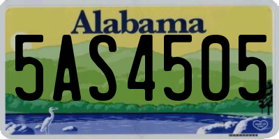 AL license plate 5AS4505