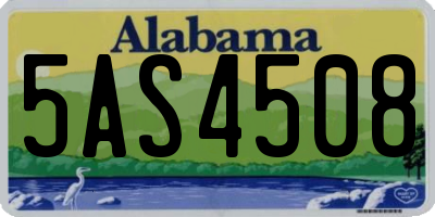 AL license plate 5AS4508