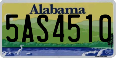 AL license plate 5AS4510