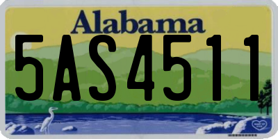 AL license plate 5AS4511
