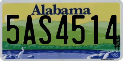 AL license plate 5AS4514