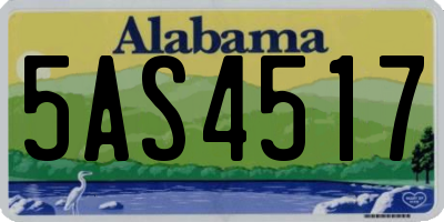 AL license plate 5AS4517