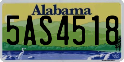 AL license plate 5AS4518