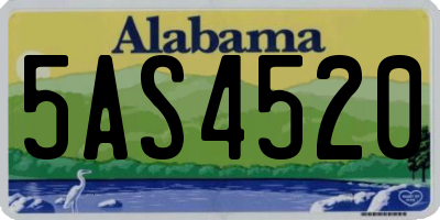 AL license plate 5AS4520