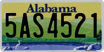 AL license plate 5AS4521