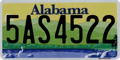 AL license plate 5AS4522