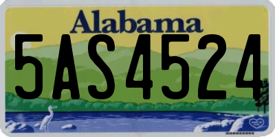 AL license plate 5AS4524