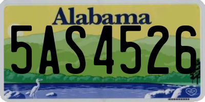 AL license plate 5AS4526