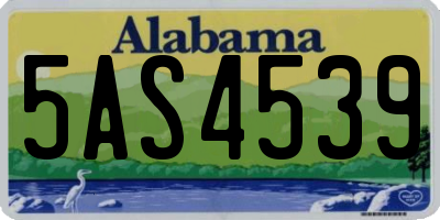 AL license plate 5AS4539