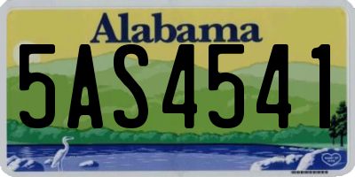 AL license plate 5AS4541