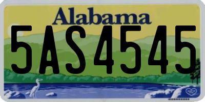 AL license plate 5AS4545