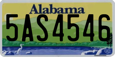 AL license plate 5AS4546