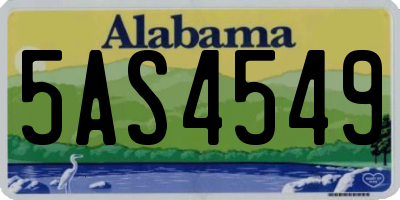 AL license plate 5AS4549