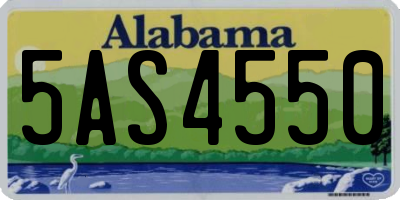 AL license plate 5AS4550