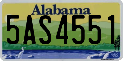 AL license plate 5AS4551