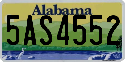 AL license plate 5AS4552