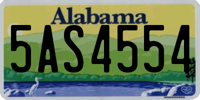 AL license plate 5AS4554