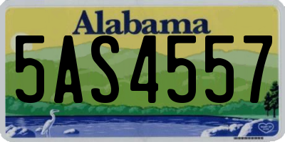 AL license plate 5AS4557