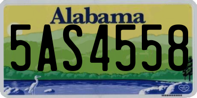 AL license plate 5AS4558