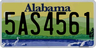 AL license plate 5AS4561