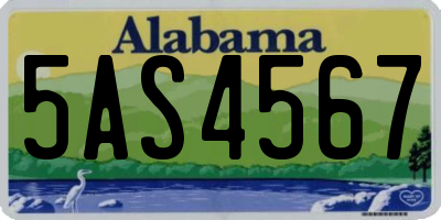 AL license plate 5AS4567