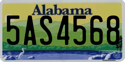 AL license plate 5AS4568