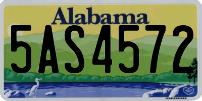 AL license plate 5AS4572