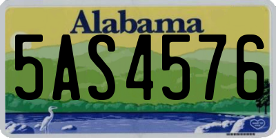 AL license plate 5AS4576