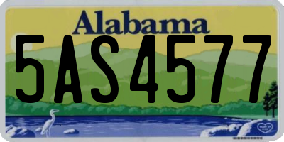 AL license plate 5AS4577