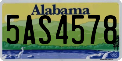 AL license plate 5AS4578