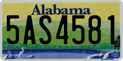 AL license plate 5AS4581