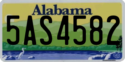 AL license plate 5AS4582