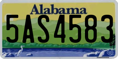 AL license plate 5AS4583