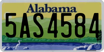 AL license plate 5AS4584