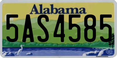 AL license plate 5AS4585
