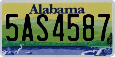 AL license plate 5AS4587