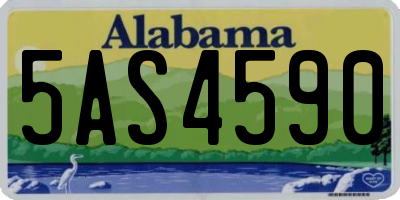 AL license plate 5AS4590