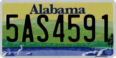 AL license plate 5AS4591