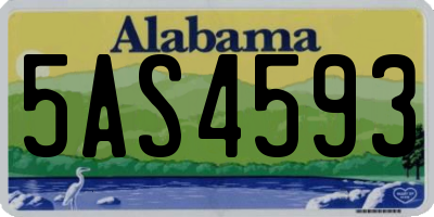 AL license plate 5AS4593