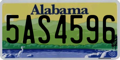 AL license plate 5AS4596