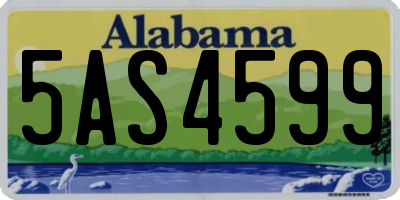 AL license plate 5AS4599