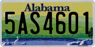 AL license plate 5AS4601