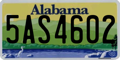 AL license plate 5AS4602