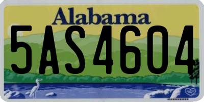 AL license plate 5AS4604