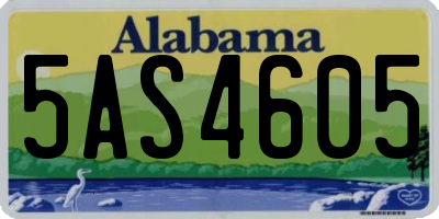 AL license plate 5AS4605