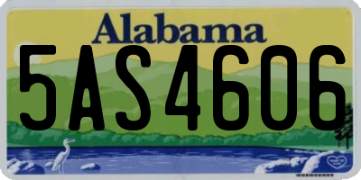 AL license plate 5AS4606