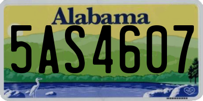AL license plate 5AS4607