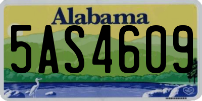 AL license plate 5AS4609